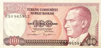 Turkey 100 Lira, 1983-1984 obverse