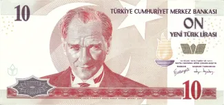 Turkey 10 New, 2005 obverse