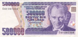 Turkey 500.000 Lira, 1993-1994 obverse