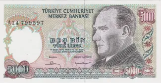 Turkey 5.000 Lira, 1981 obverse