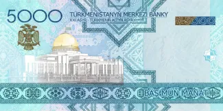 Turkmenistan 5.000 Manat, 2005 reverse