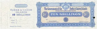 Turks and Caicos Islands 10 Shillings, 1903 obverse