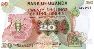 Uganda 20 Shillings, 1982