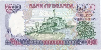 Uganda 5.000 Shillings, 2004-2009 reverse