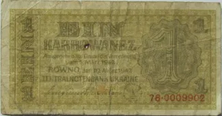 Ukraine 1 Karbowanez, 1942 image