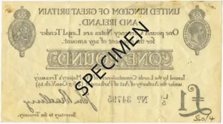 United Kingdom 1 Pound - George V, 1914 reverse