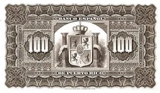 Puerto Rico 100 Pesos, 1889-1890 reverse