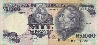 Uruguay 1.000 Nuevos Pesos, 1978-1981 obverse
