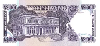 Uruguay 1.000 Nuevos Pesos, 1991-1992 reverse