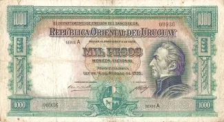 Uruguay 1.000 Pesos, 1937 image