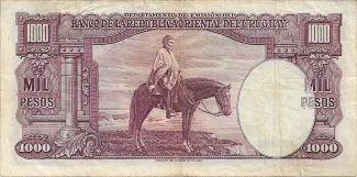 Uruguay 1.000 Pesos, 1952 reverse