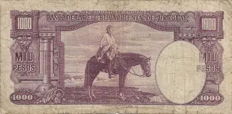 Uruguay 1.000 Pesos, 1967 reverse