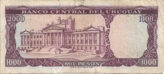 Uruguay 1.000 Pesos, 1967 reverse