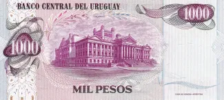 Uruguay 1.000 Pesos, 1974 reverse