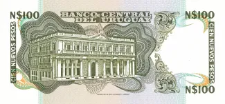 Uruguay 100 Nuevos Pesos, 1987 reverse