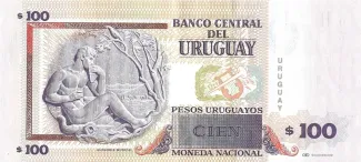 Uruguay 100 Pesos Uruguayos, 2008-2011 reverse