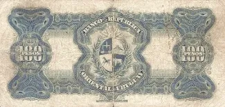 Uruguay 100 Pesos, 1914 reverse