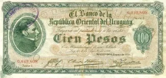 Uruguay 100 Pesos, 1918 image