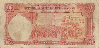 Uruguay 100 Pesos, 1937 reverse