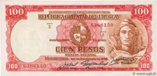 Uruguay 100 Pesos, 1948 image