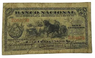 Uruguay 10 Centésimos, 1887 image