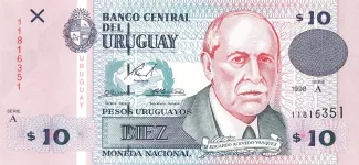 Uruguay 10 Pesos Uruguayos, 1998 image