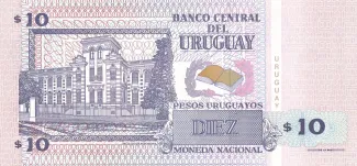 Uruguay 10 Pesos Uruguayos, 1998 reverse