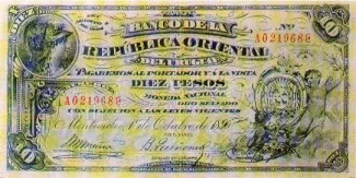 Uruguay 10 Pesos, 1896 image