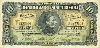 Uruguay 10 Pesos, 1914 image
