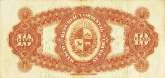 Uruguay 10 Pesos, 1914 reverse