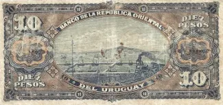 Uruguay 10 Pesos, 1934 reverse