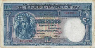 Uruguay 10 Pesos, 1940 image