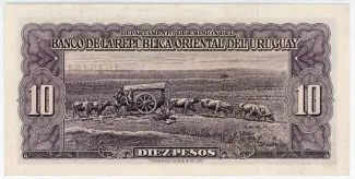 Uruguay 10 Pesos, 1948 reverse