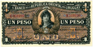 Uruguay 1 Peso, 1896 image