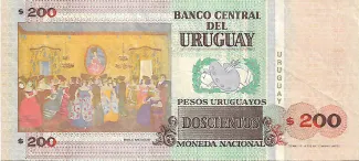 Uruguay 200 Pesos Uruguayos, 1995-2000 reverse