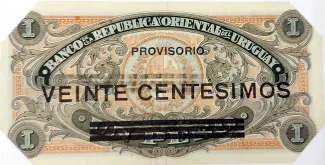 Uruguay 20 Centésimos, 1918 reverse