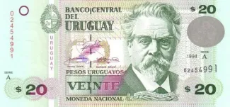 Uruguay 20 Pesos Uruguayos, 1997 image