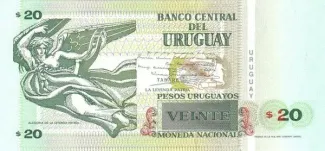 Uruguay 20 Pesos Uruguayos, 1994-1997 reverse