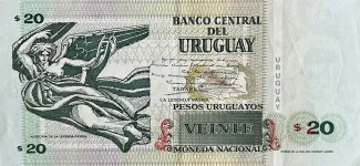 Uruguay 20 Pesos Uruguayos, 2000-2003 reverse