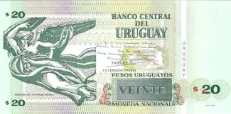 Uruguay 20 Pesos Uruguayos, 2008-2011 reverse