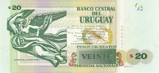 Uruguay 20 Pesos Uruguayos, 2015-2018 reverse