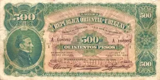 Uruguay 500 Pesos, 1914 image