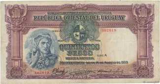 Uruguay 500 Pesos, 1937 image