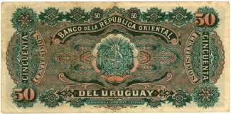 Uruguay 50 Centésimos, 1896 reverse