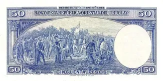 Uruguay 50 Pesos, 1952 reverse