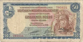 Uruguay 50 Pesos, 1967 image