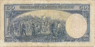 Uruguay 50 Pesos, 1967 reverse