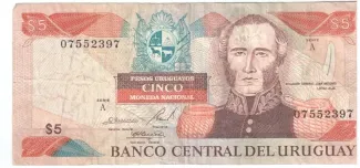 Uruguay 5 Pesos Uruguayos, 1997 image