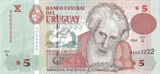 Uruguay 5 Pesos Uruguayos, 1998 image
