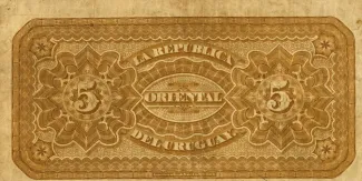 Uruguay 5 Pesos, 1875 reverse
